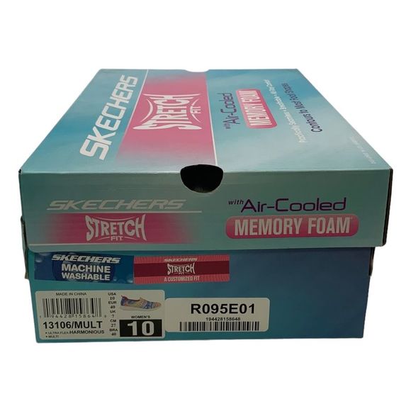 Skechers Ultra-Flex-Harmonious Slip-On Sneaker Rainbow Tie-Dye US Women's 10 - Picture 8 of 8